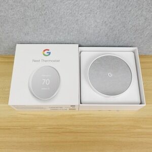 Google Nest Thermostat Model G4CVZ Snow WIFI Smart Programmable New Open Box